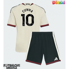 Manchester United Matheus Cunha #10 Dětské Alternativní dres komplet 2026-27 Krátký Rukáv (+ trenýrky)